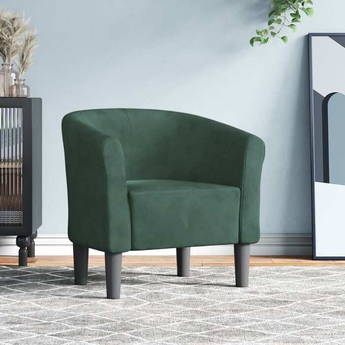 Eleganter Schalensessel Samt Dunkelgrün - Outlet-Deal: bis zu 51,2% Rabatt