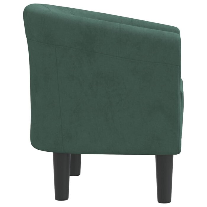 Eleganter Schalensessel Samt Dunkelgrün - Outlet-Deal: bis zu 51,2% Rabatt