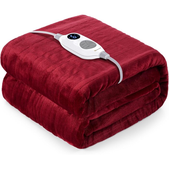 Elektrische Flanell-Heizdecke 130x180cm | 6 Stufen & Timer | Bis zu 44,8% Rabatt