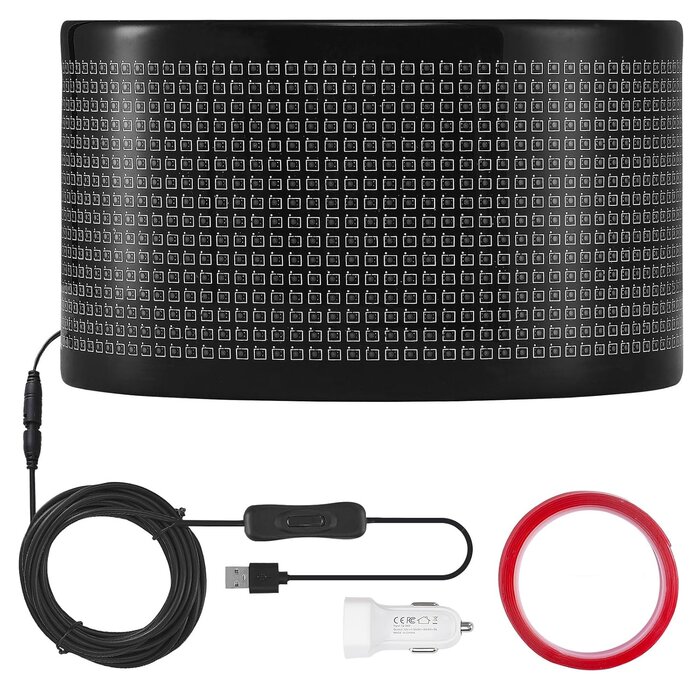 Programmierbares LED-Display 38x10 cm, Bluetooth-App, bis zu 51,2% Rabatt