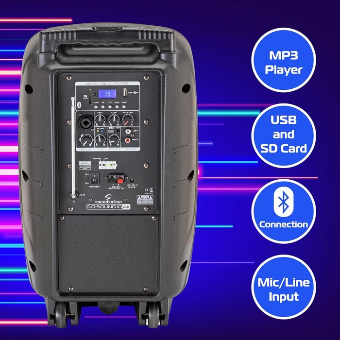 Tragbares PA-System 10 Zoll mit Bluetooth - Jetzt bis zu 58.6% Rabatt