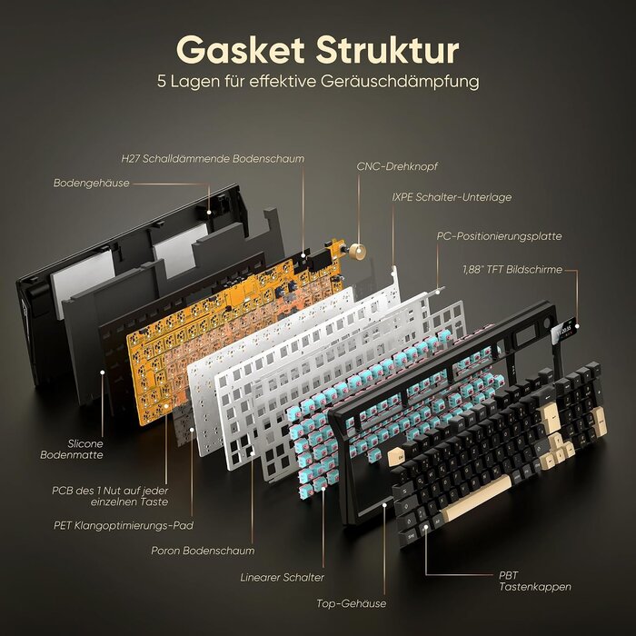 Mechanische Gaming-Tastatur mit TFT-Display - jetzt bis zu 41,9 % günstiger