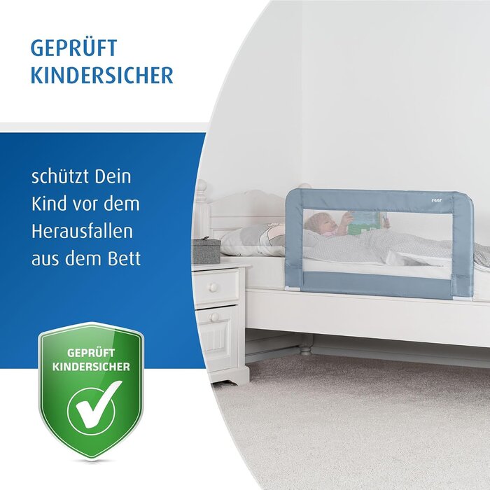 Bettgitter Rausfallschutz 100 cm, Blau - bis zu 43,9% Rabatt