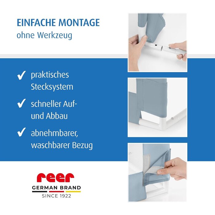 Bettgitter Rausfallschutz 100 cm, Blau - bis zu 43,9% Rabatt