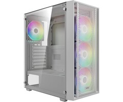 Weißes ATX Mid Tower Gaming-Gehäuse - 4x ARGB-Lüfter - bis zu 57% Rabatt