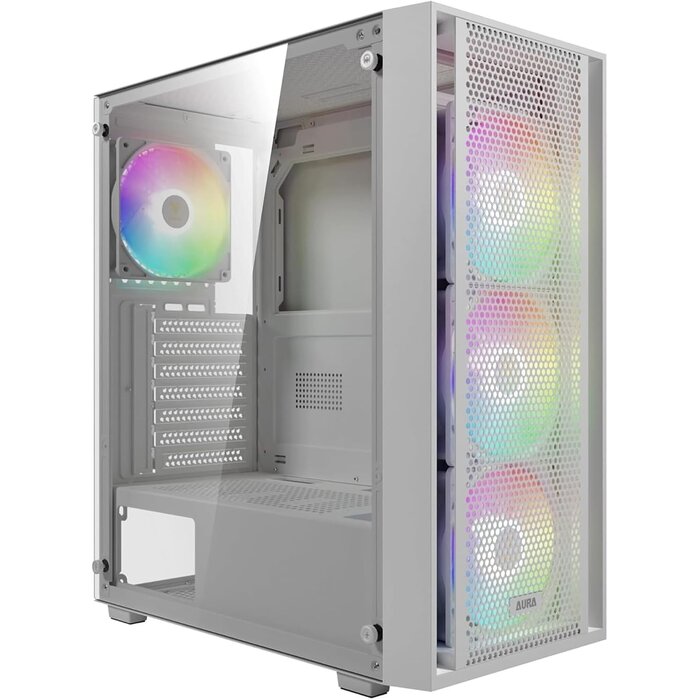 Weißes ATX Mid Tower PC-Gehäuse mit ARGB - bis zu 71% sparen!