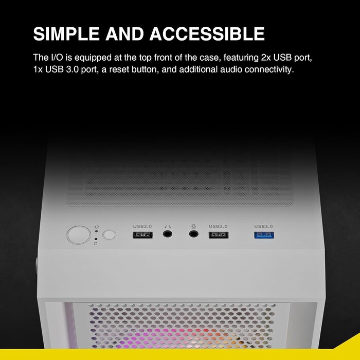 Weißes ATX Mid Tower PC-Gehäuse mit ARGB - bis zu 71% sparen!