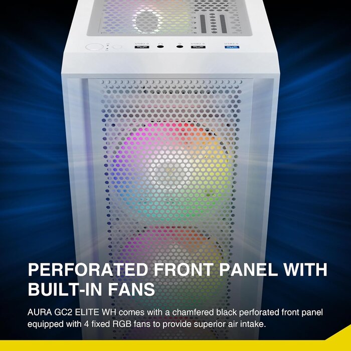 Weißes ATX Mid Tower PC-Gehäuse mit ARGB - bis zu 71% sparen!