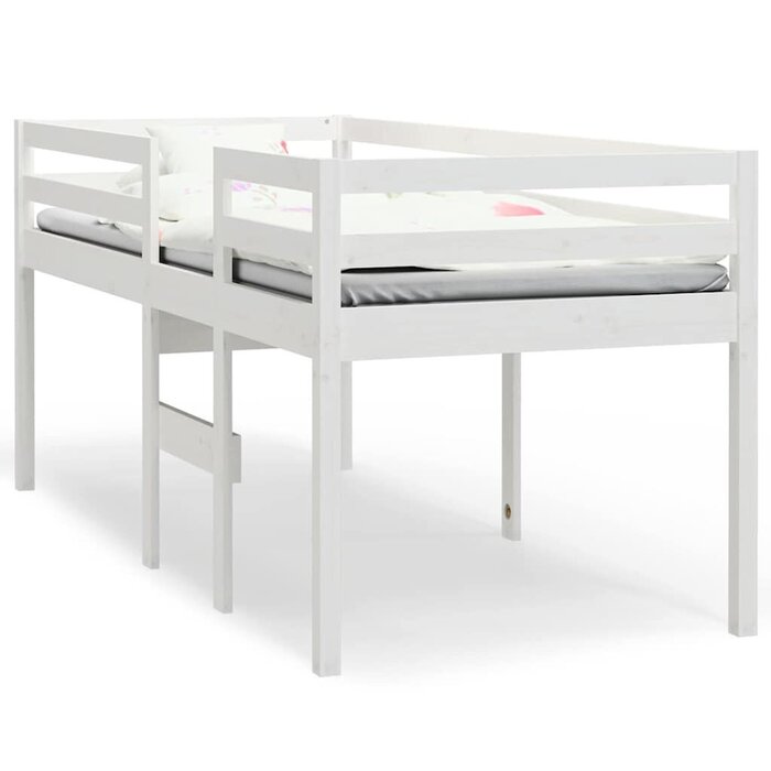 Vidaxl Hochbett aus Kiefernholz 90x200 cm Weiß - bis zu 46,5% Rabatt