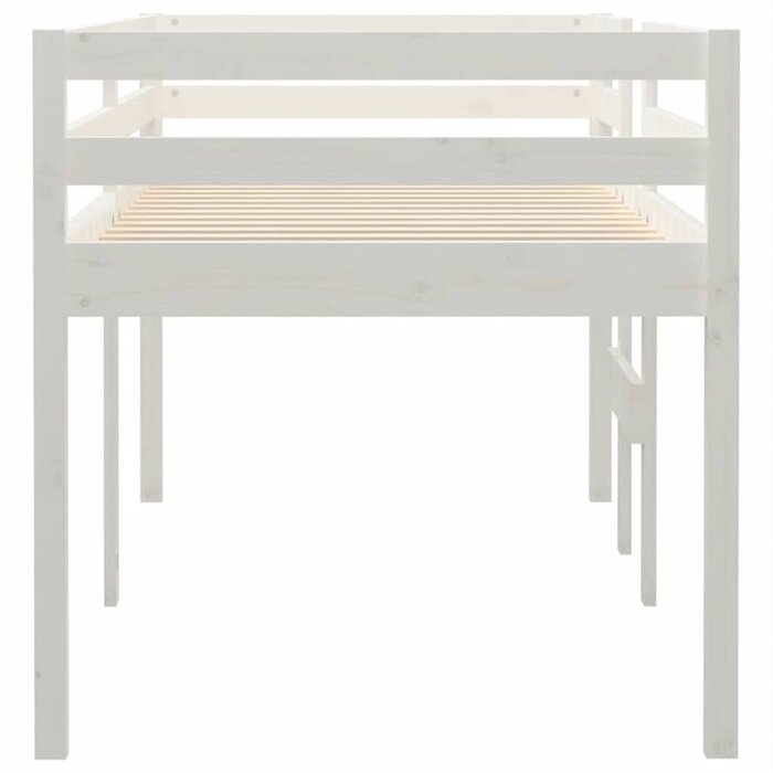 Vidaxl Hochbett aus Kiefernholz 90x200 cm Weiß - bis zu 46,5% Rabatt