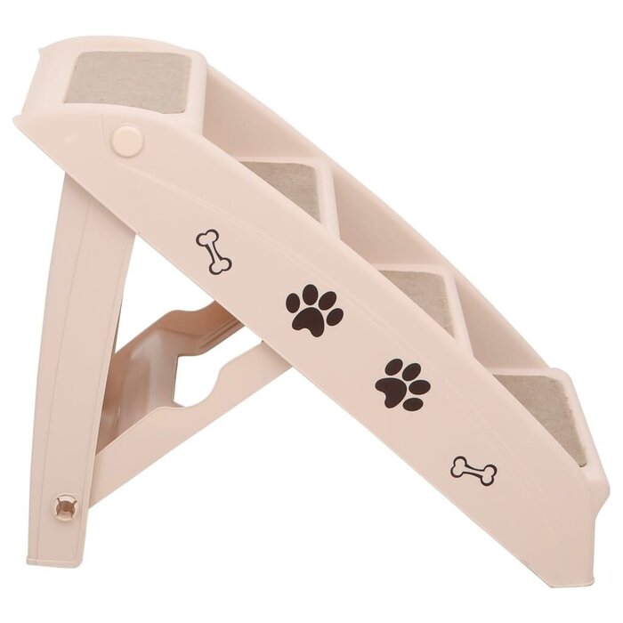 Vidaxl Hundetreppe klappbar, Creme - jetzt bis zu 44,2% sparen