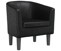 Vidaxl Eleganter Schalenstuhl Kunstleder Schwarz - Jetzt bis zu 57% Rabatt sichern