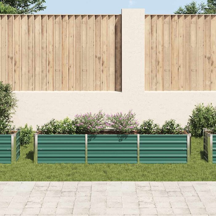 Vidaxl Großes Hochbeet 240x40x45cm, Stahl, Grün - Jetzt bis zu 44,7% Rabatt sichern