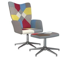 Vidaxl Relaxsessel mit Fußhocker Patchwork-Design - jetzt bis zu 56% sparen