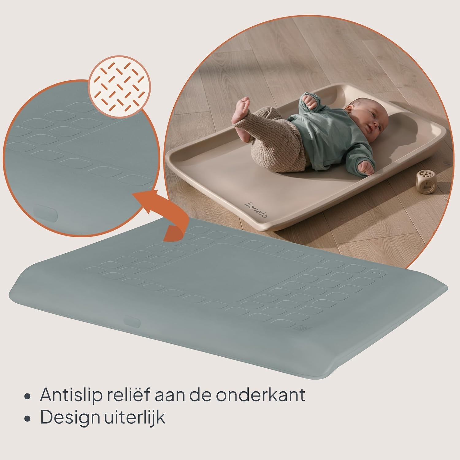 Weiche Wickelauflage 70x49cm aus PU-Schaum - Grau - bis zu 41,4% günstiger