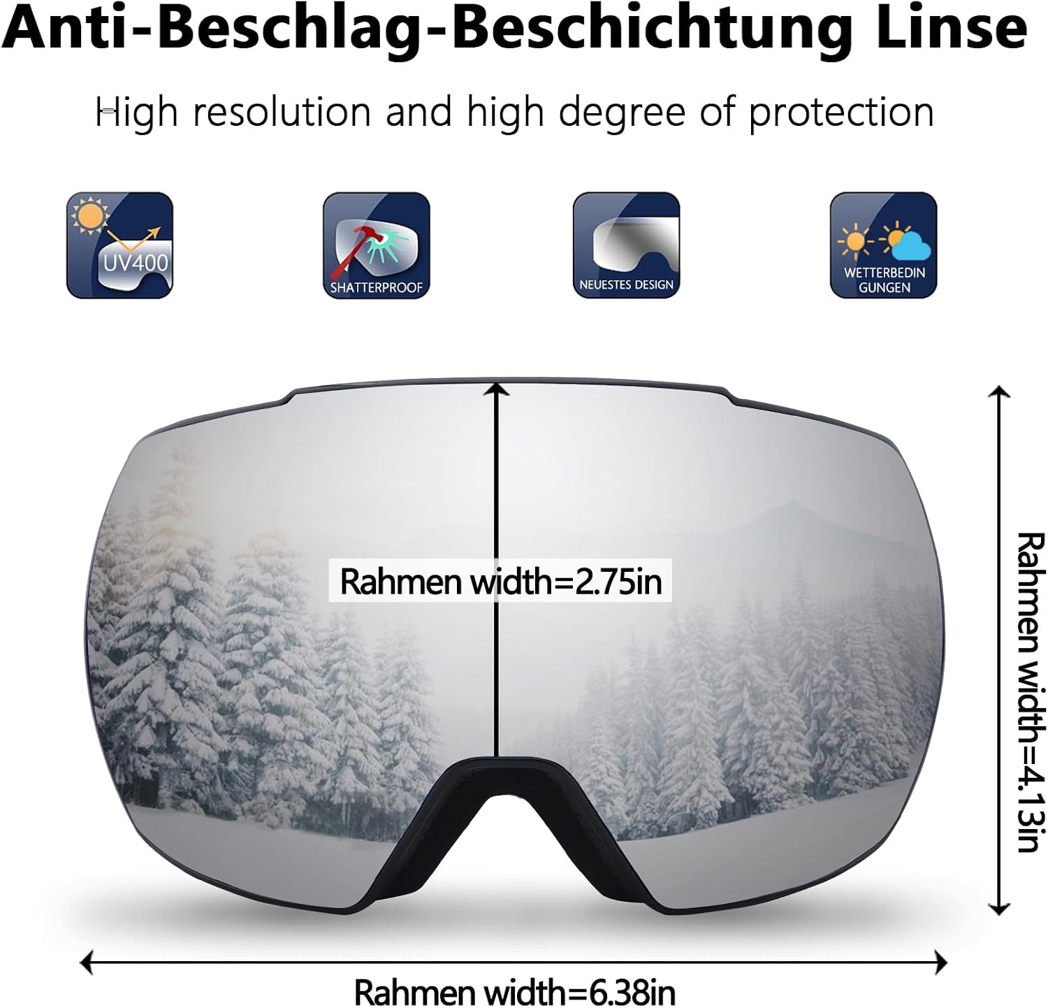 Profi-Skibrille für Damen & Herren - Helmkompatibel - bis zu 39,8% günstiger