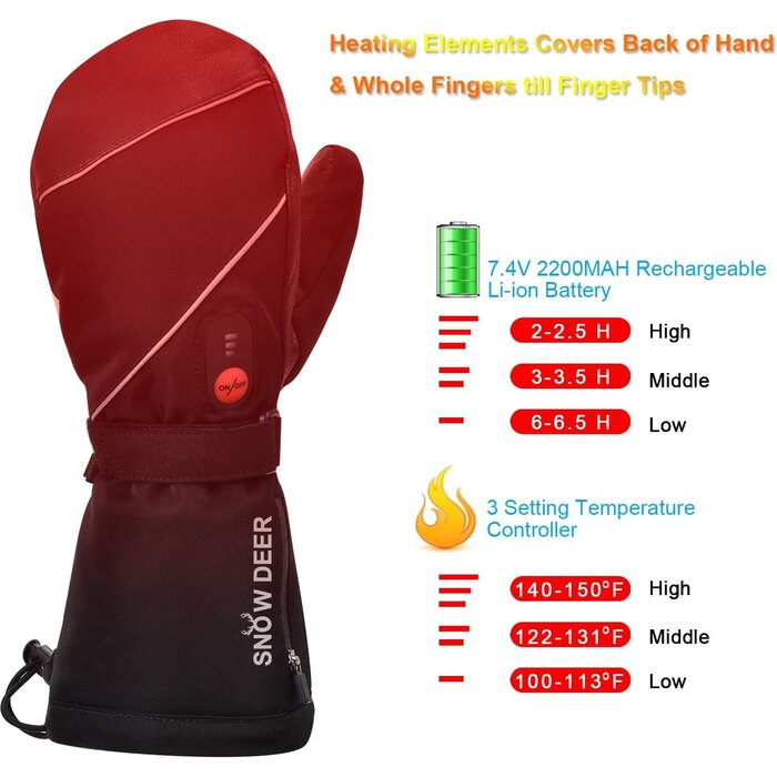 Beheizbare Winterhandschuhe mit 7,4V Akku - bis zu 71% günstiger im Outlet