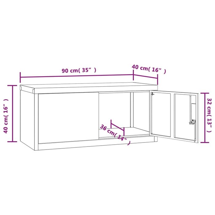 Vidaxl Stahl-Aktenschrank 90x40x40 cm Weiß - Jetzt bis zu 46,1% Rabatt sichern