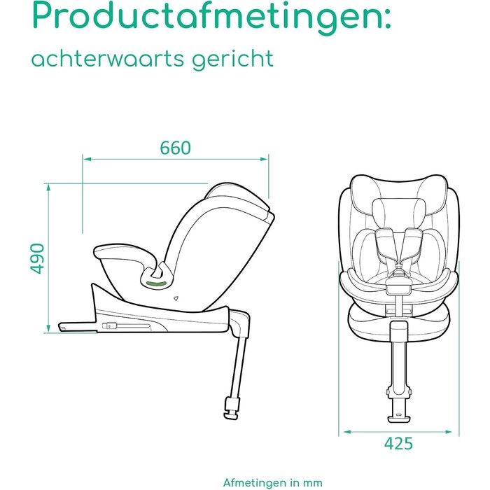 Mitwachsender i-Size Kindersitz 360° drehbar - Sparen Sie bis zu 42,7 %