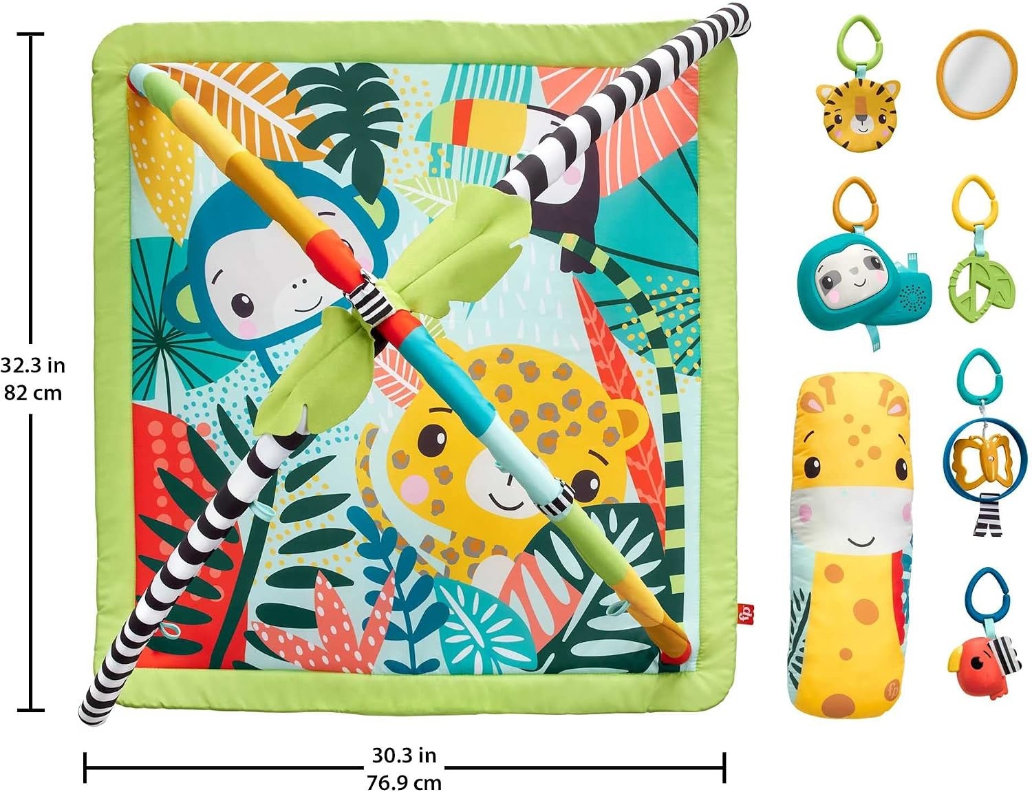 3-in-1 Baby-Spielmatte mit Spielbogen & Musik - bis zu 45,6% sparen