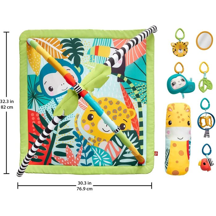 3-in-1 Baby-Spielmatte mit Spielbogen & Musik - bis zu 45,6% sparen