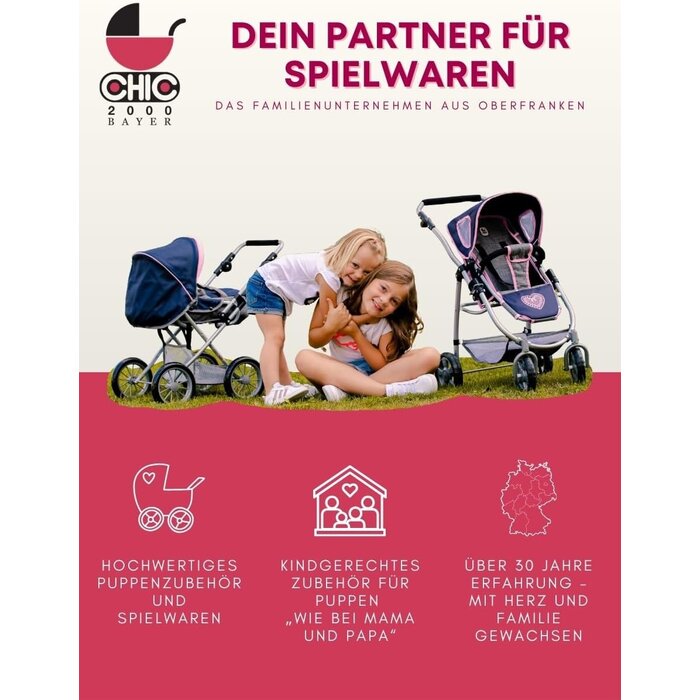 Holz-Puppenwagen Fiori Design - Lauflernhilfe - bis zu 45% sparen