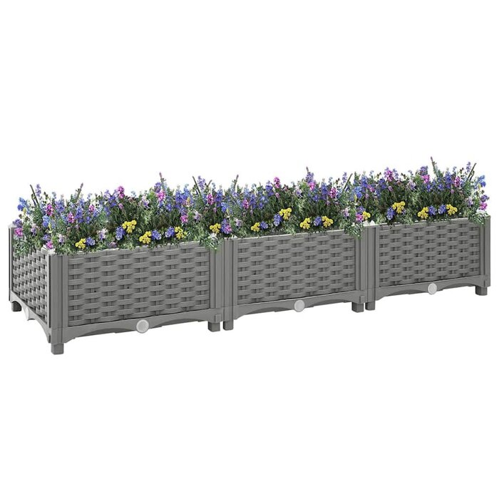 Vidaxl Hochbeet 120x40x23 cm, hellgrau - Bis zu 43,9% Rabatt