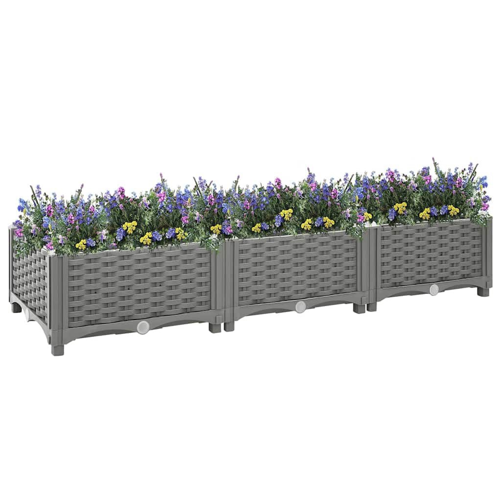Vidaxl Hochbeet 120x40x23 cm, hellgrau - Bis zu 43,9% Rabatt