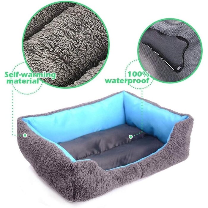 Selbstwärmendes Haustierbett 60x40cm - Blau - Outlet bis zu 62% Rabatt