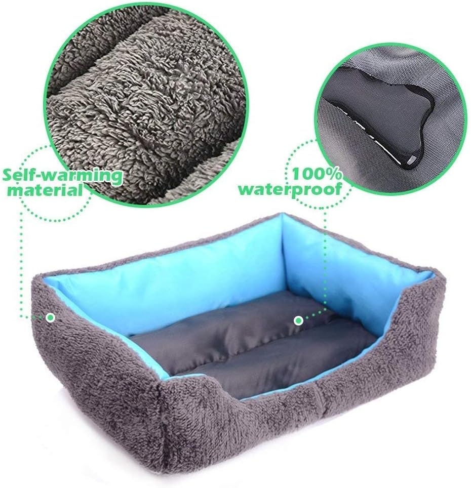 Selbstwärmendes Haustierbett 60x40cm - Blau - Outlet bis zu 62% Rabatt