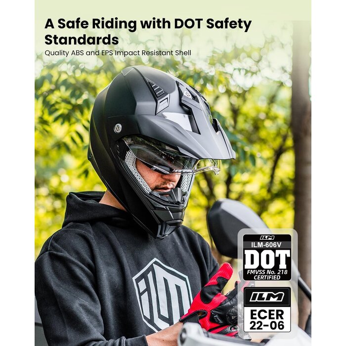 Vollvisierhelm für Motocross & ATV ECE 22.06 Mattschwarz - Bis zu 42,1% Rabatt