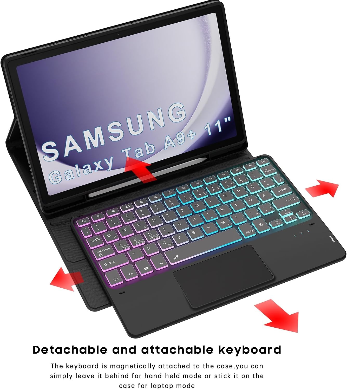 Roofei Tastaturhülle für Galaxy Tab A9+ mit Trackpad - bis zu 41% Rabatt im Outlet
