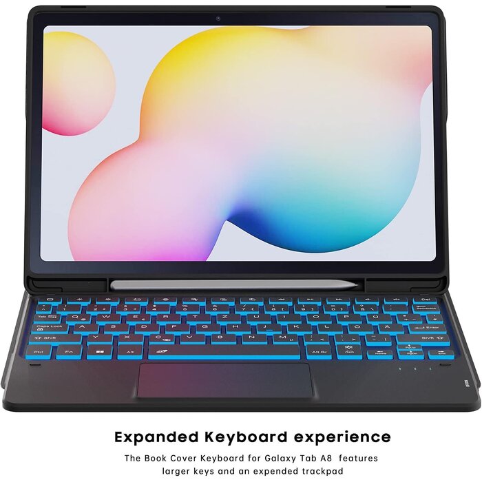 Roofei Tastaturhülle für Galaxy Tab S6 Lite: QWERTZ & RGB - bis zu 40,2% sparen