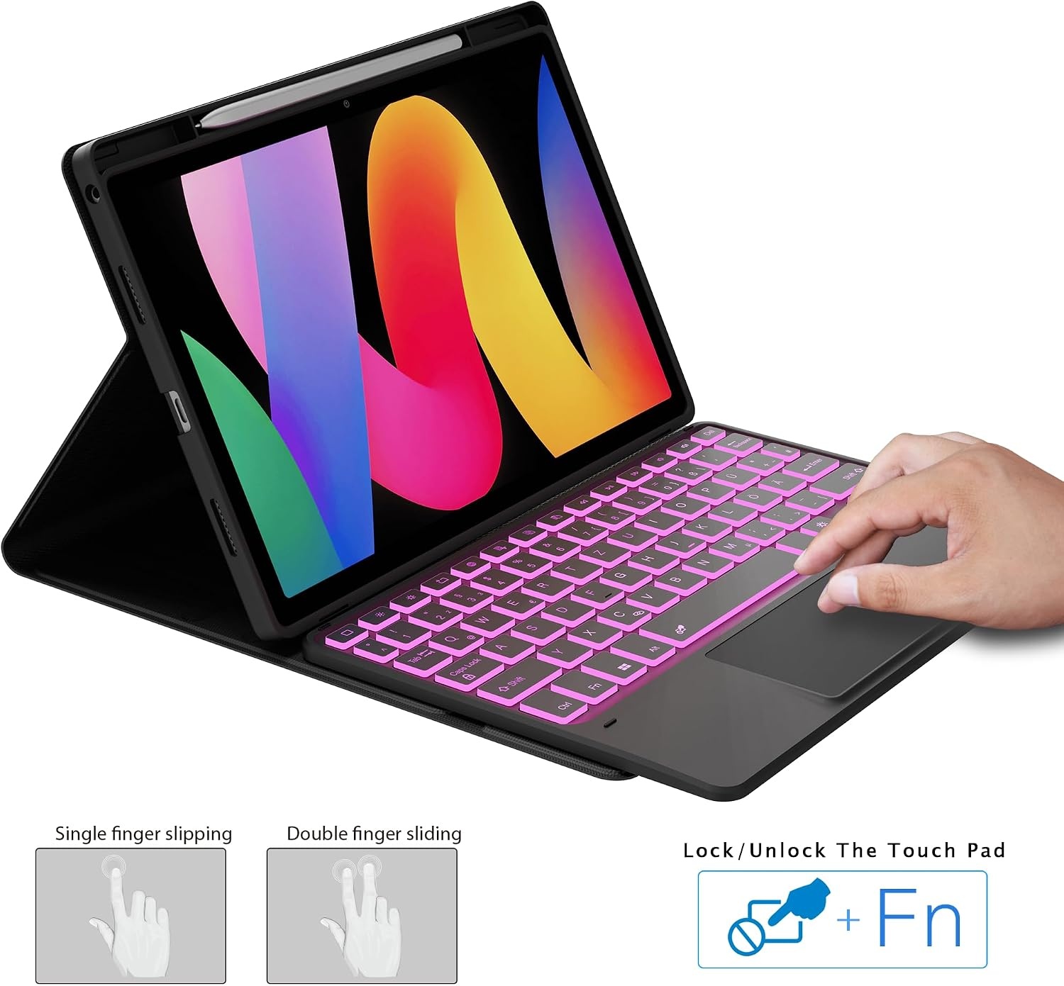 Tastatur-Hülle für 11 Zoll Tablet mit Touchpad - Bis zu 64 % Rabatt