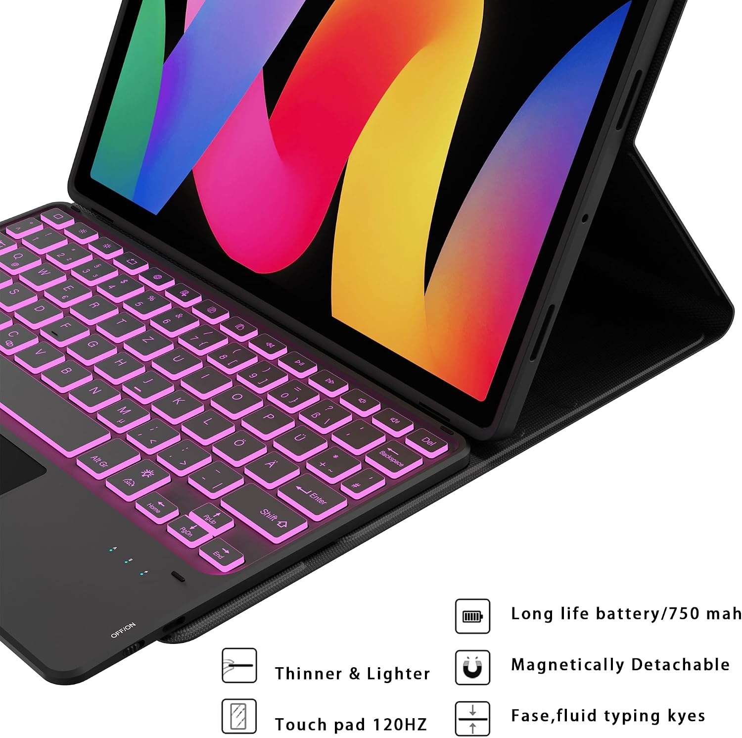 Tastatur-Hülle für 11 Zoll Tablet mit Touchpad - Bis zu 64 % Rabatt