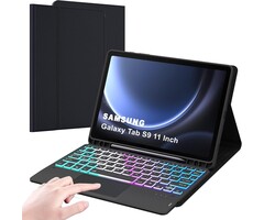 Roofei Tastaturhülle für 11 Zoll Tablet - QWERTZ mit Trackpad & Licht - bis zu 72% Rabatt