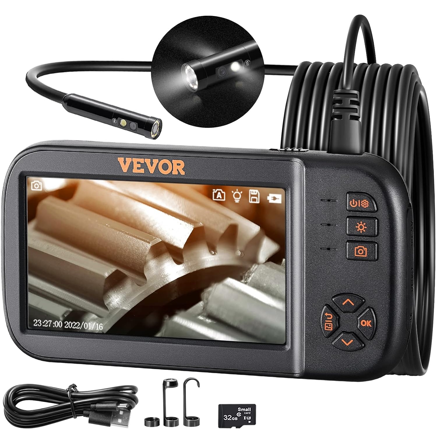 Vevor Endoskop-Kamera mit 3 Linsen & 4,5" Display - Bis zu 45,2% Rabatt