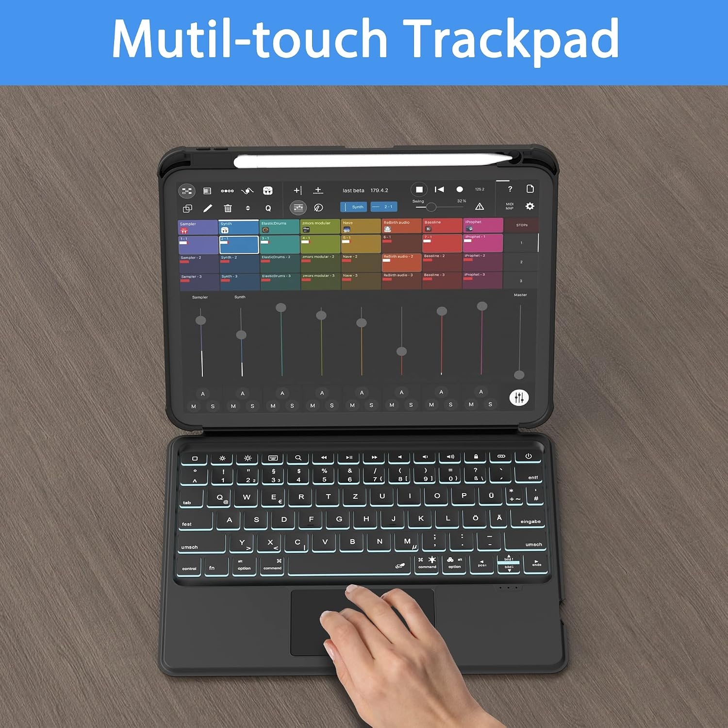 Roofei Tastaturhülle für iPad 10. Gen mit Trackpad & QWERTZ - bis zu 67% Rabatt