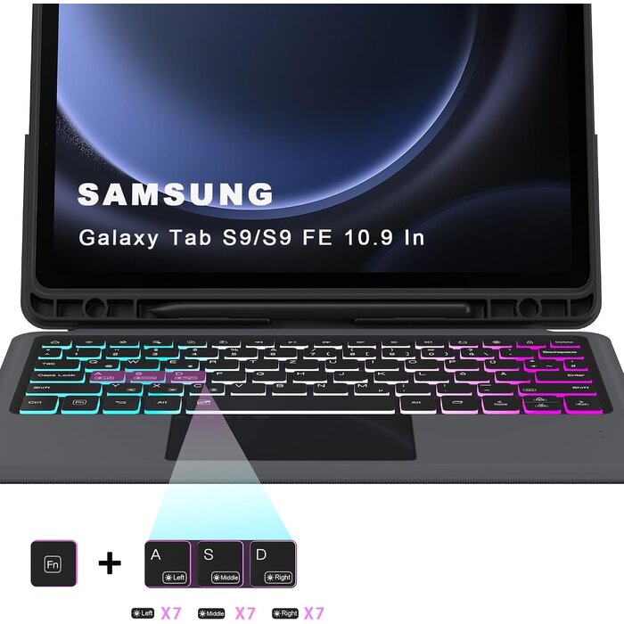 Roofei Tastatur-Hülle für Galaxy Tab S9/S10 mit Touchpad - bis zu 40,5% Rabatt
