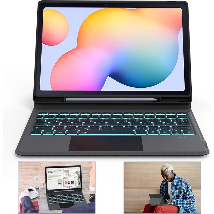 Roofei Tastaturhülle für Galaxy Tab S6 Lite mit Touchpad & QWERTZ - bis zu 45,1% Rabatt