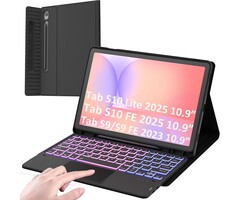 Roofei Tastaturhülle für 11 Zoll Tablet, QWERTZ, beleuchtet - bis zu 68% Rabatt