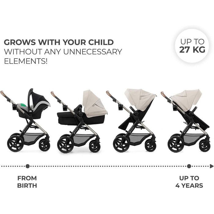 3-in-1 Kombikinderwagen-Set, bis 22 kg, mit Babyschale, bis zu 42,9% Rabatt