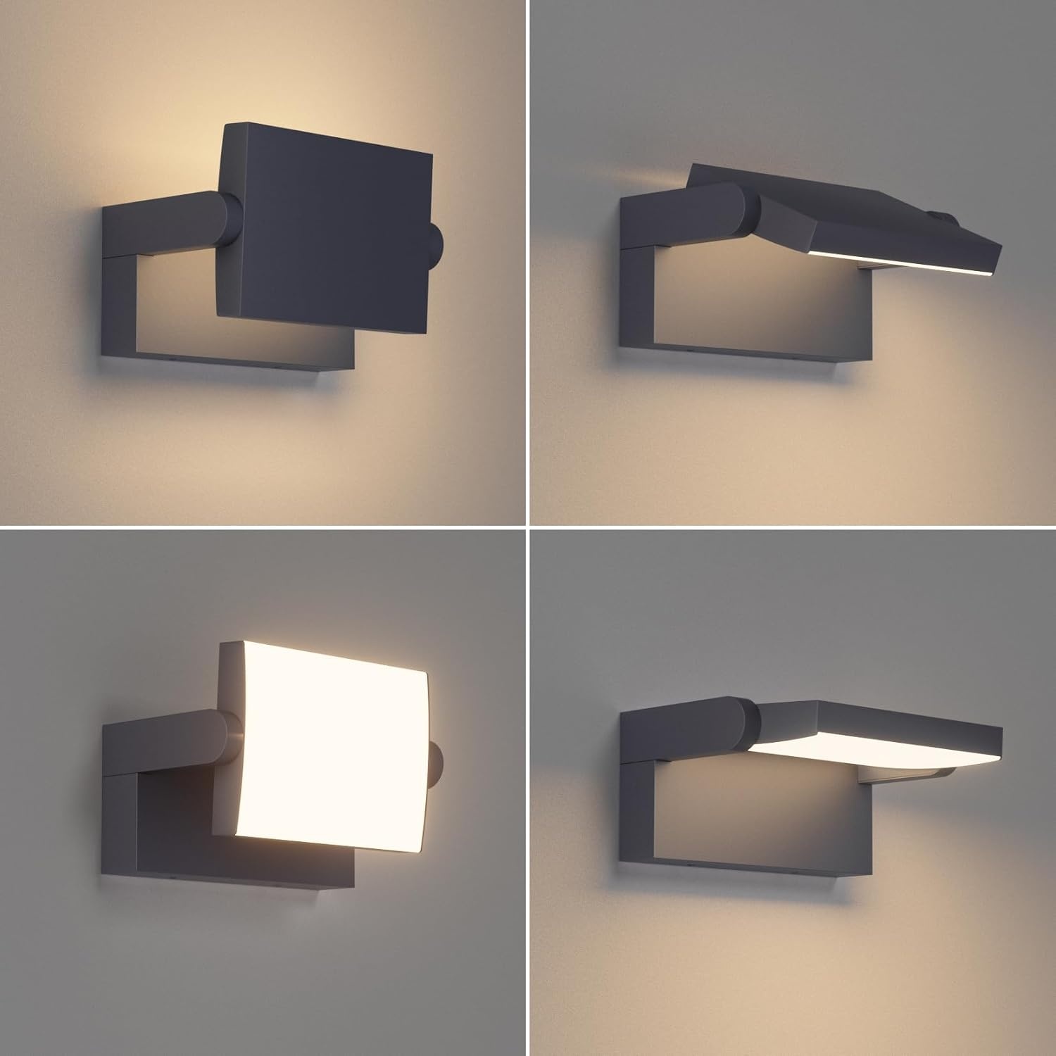 Moderne LED-Außenwandleuchte 24W IP65 drehbar - Anthrazit bis zu 44,8% sparen