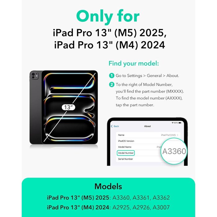 Esr Schutzhülle für iPad Pro 13 Zoll (2024) - Weiß - bis zu 66% Rabatt