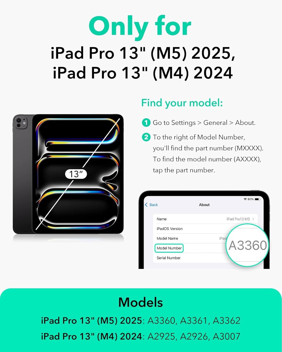 Esr Schutzhülle für iPad Pro 13 Zoll (2024) - Weiß - bis zu 66% Rabatt