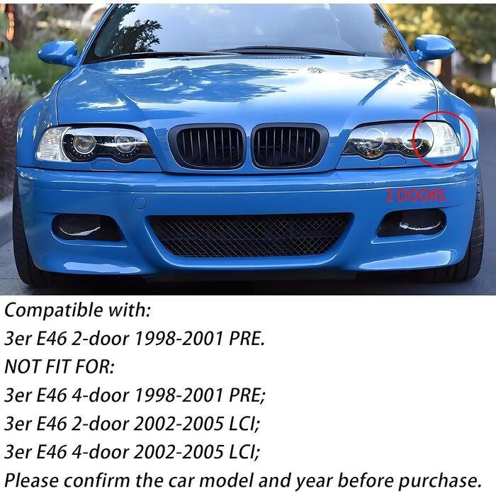 Doppelsteg Frontgrill für BMW 2er F22 F23 F87 M2 - bis zu 40,9% Rabatt
