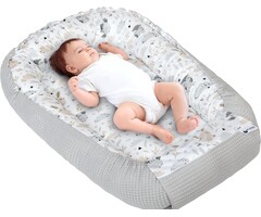 Babynestchen 100x60cm Grau - Waffelpique - Antiallergisch - Bis zu 50% Rabatt