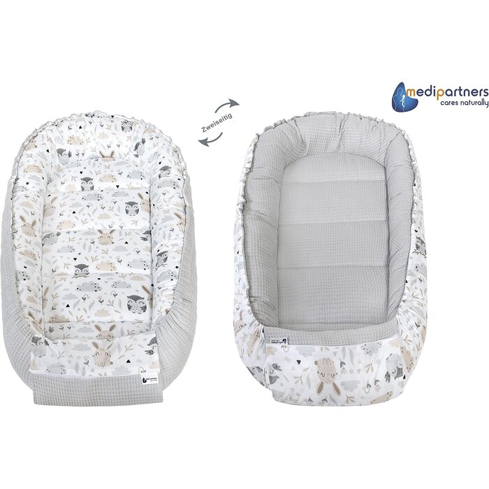 Babynestchen 100x60cm Grau - Geborgenheit für Säuglinge - bis zu 44,4% Rabatt
