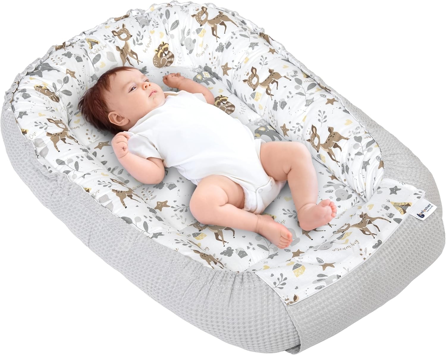 Babynestchen 100x60cm Grau - Geborgenheit für Säuglinge - bis zu 44,4% Rabatt