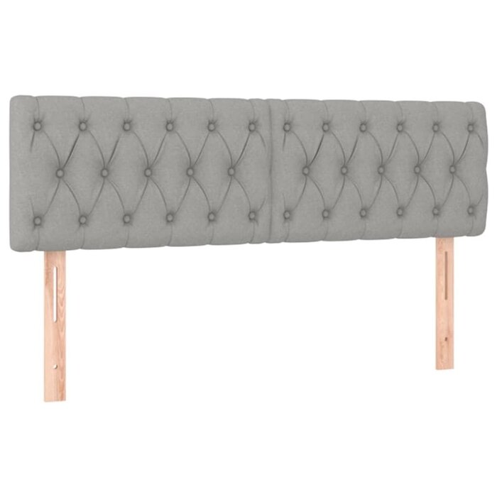 Vidaxl 2er Set Kopfteil für Bett 72x78/88 cm Hellgrau - bis zu 71% günstiger